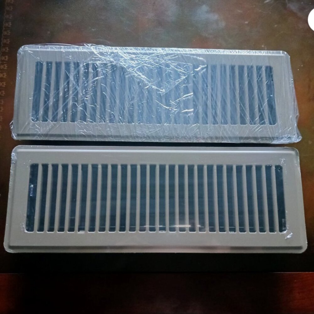 4x14 FLOOR REGISTER Grille Steel Metal Air Duct AC Brown Vent Duct Cover 2 pack